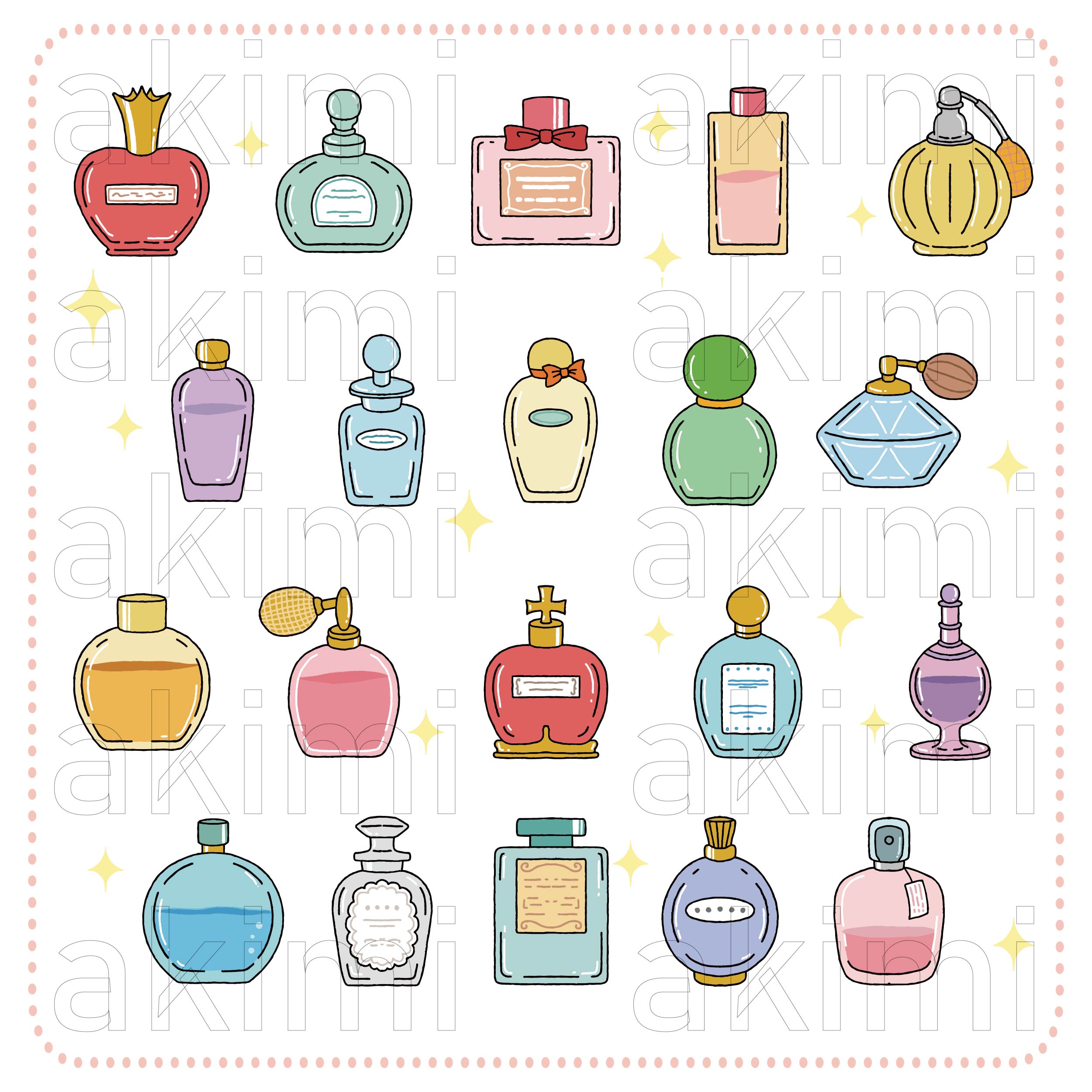 イラストレーター　あきみ　香水瓶